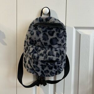 Brandy Melville Gray Leopard Print Backpack